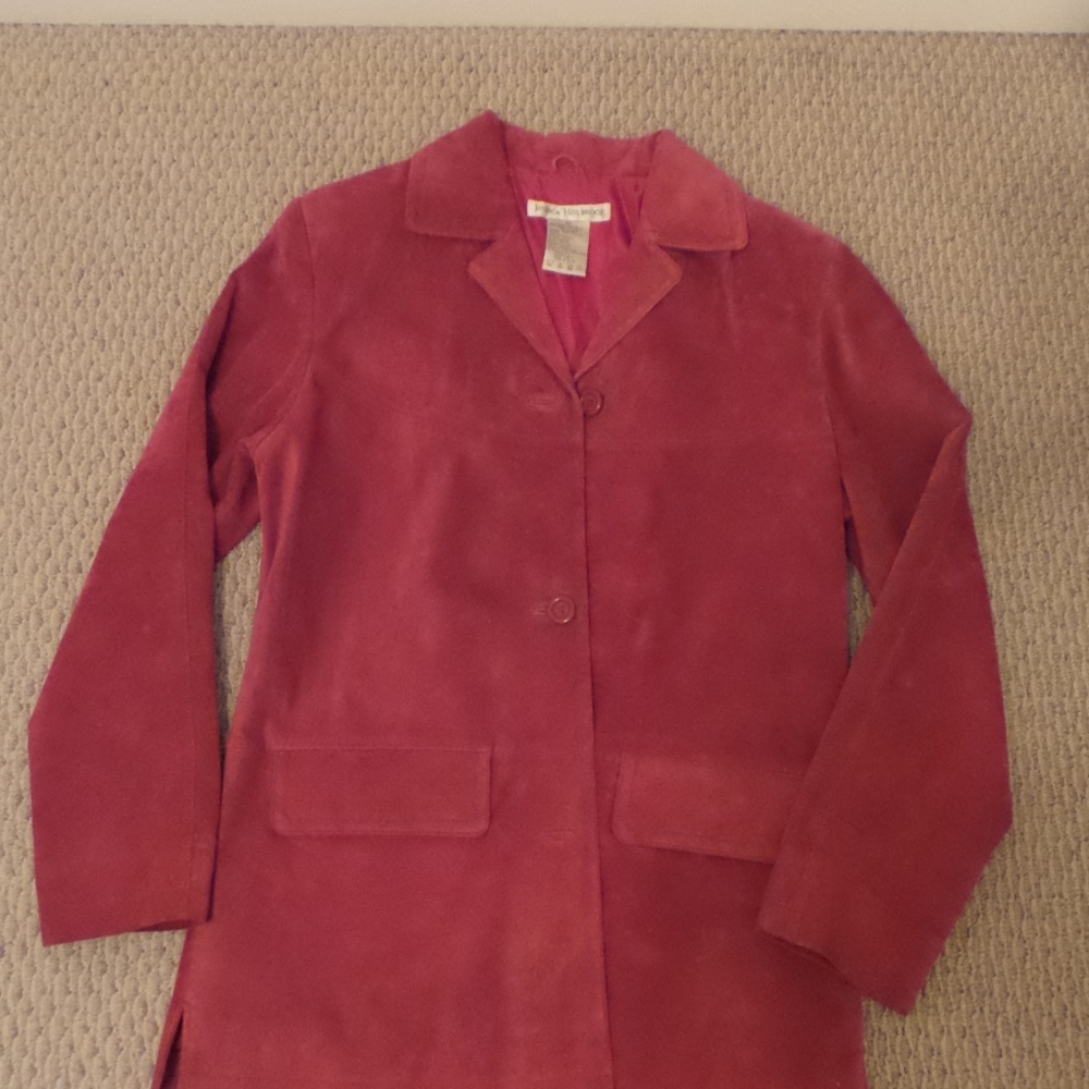 Women's suede button up jacket- size XS